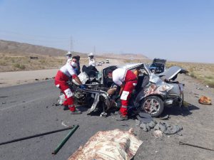 تصادف در جاده کاشان بادرود 